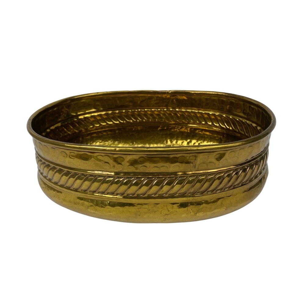 Hosley Solid Brass Bowl Hammered Decorative‎ Accent Centerpiece Made India